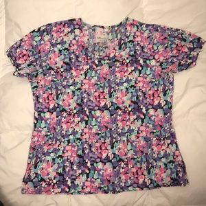 Tasha & Me Scrub Top Size Large